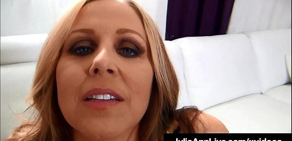  Mega Hot Milf Julia Ann Slobbers On, Sucks & Milks Cock POV!